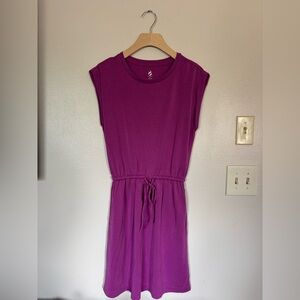 LOFT Fuschia Tie Front Mini Dress XS